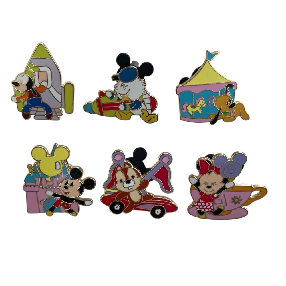 Disney Pins Set of 6 Baby Mickey Mouse and Friends 2008 EUC
